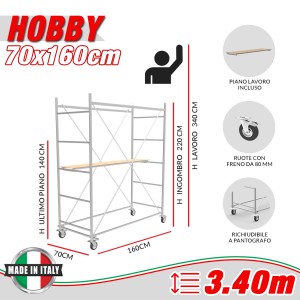 Trabattello HOBBY (h lavoro 3,40 m)
