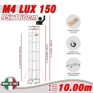 Trabattello M4 LUX 150 (h lavoro 10 m)