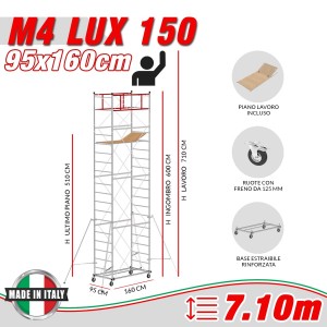 Trabattello M4 LUX 150 (h lavoro 7,10 m)