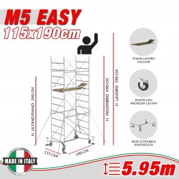 Trabattello M5 EASY (h lavoro 5,90 m)