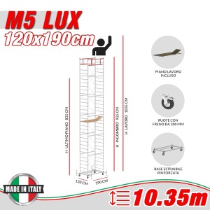 Trabattello M5 LUX (h lavoro 10,35 m)