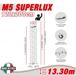 Trabattello M5 SUPERLUX (h lavoro 13,30 m)