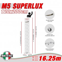 Trabattello M5 SUPERLUX (h lavoro 16,25 m)