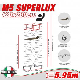 Trabattello M5 SUPERLUX (h lavoro 5,95 m)
