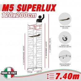 Trabattello M5 SUPERLUX (h lavoro 7,40 m)