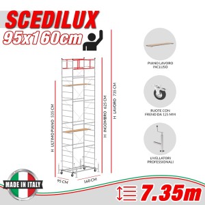 Trabattello SCEDILUX (h lavoro 7,35 m)