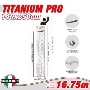 Trabattello TITANIUM PRO (h lavoro 16,75 m)