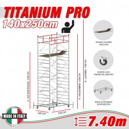 Trabattello TITANIUM PRO (h lavoro 7,40 m)